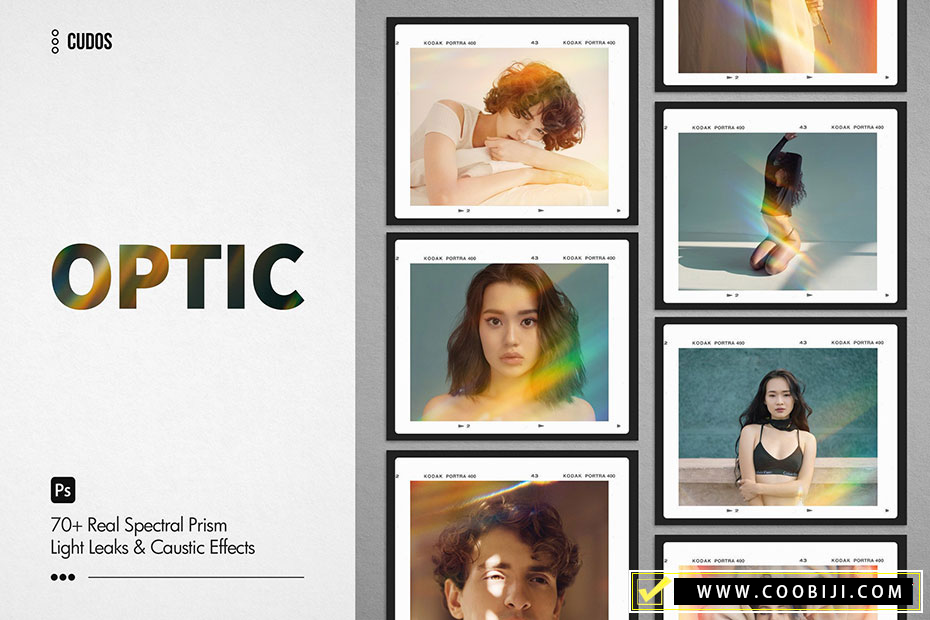 素材-6套非常逼真的光学/棱镜/彩虹漏光光影效果PS叠层图片素材插图小新卖蜡笔