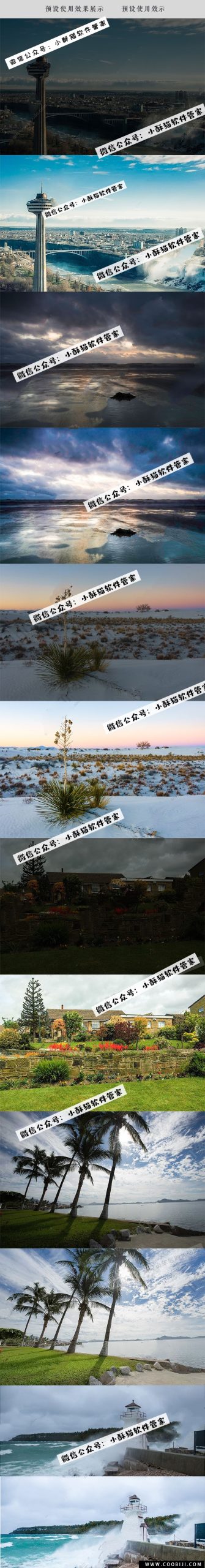 调色预设-一键增加阴天风景通透明亮调色预设PS/LR/PR/AE/FCPX调色预设！-小新卖蜡笔