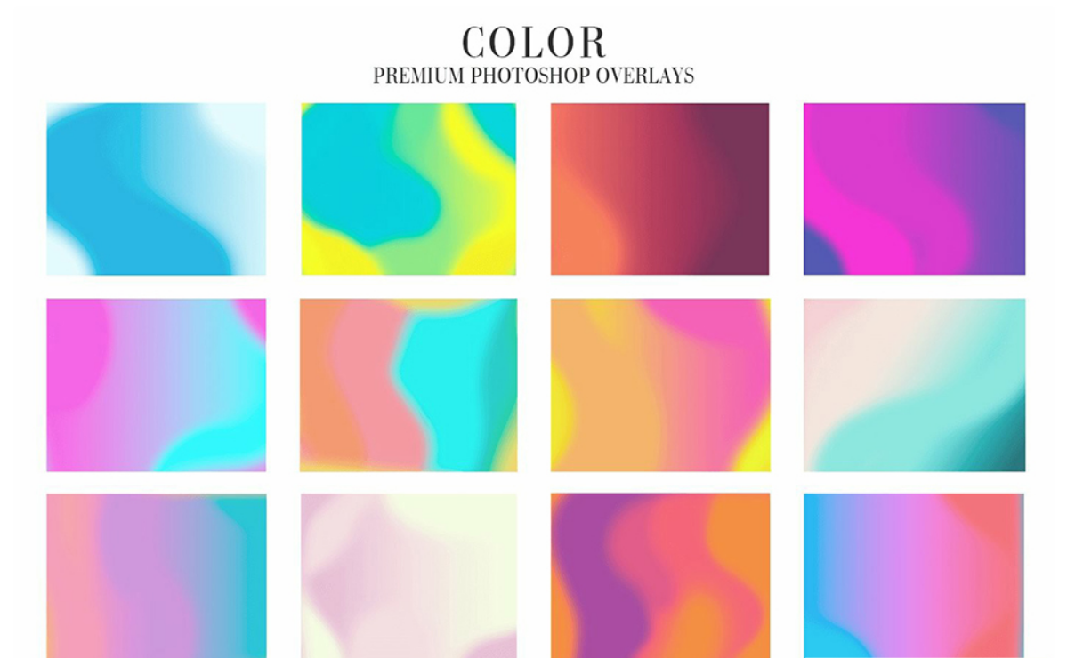 【图片素材】25张高质量彩虹渐变色迷离混色滤光后期叠加合成图片素材