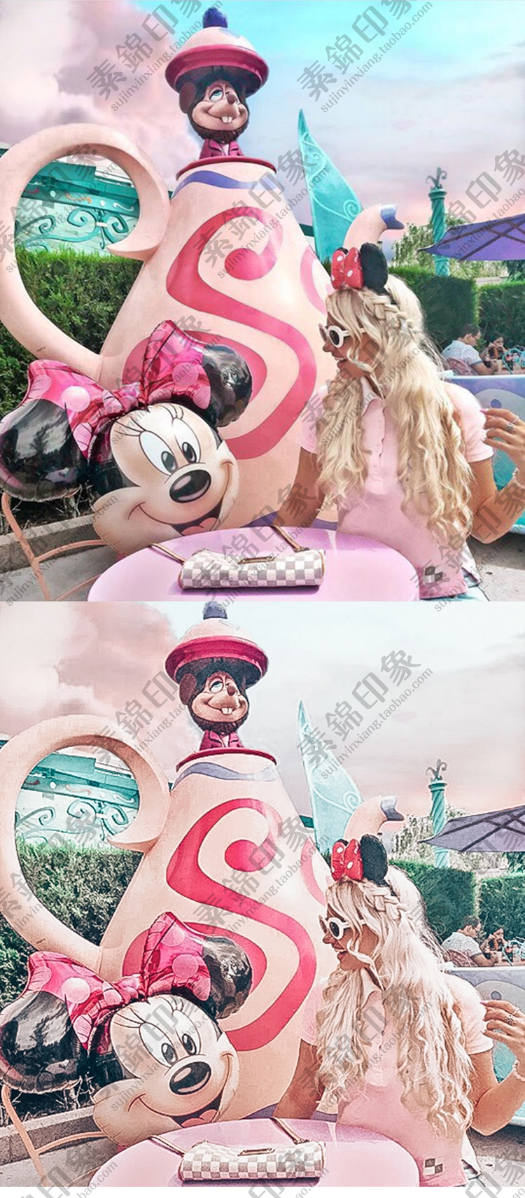 【预设】芭比粉色街拍调色通用预设旅拍ins网红lR/FCPX手机APP滤镜PR调色LUT插图(2)