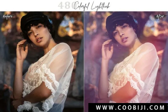 素材-480个唯美梦幻柔和光斑弧形多彩漏光束镜头光晕效果PS叠加素材插图小新卖蜡笔