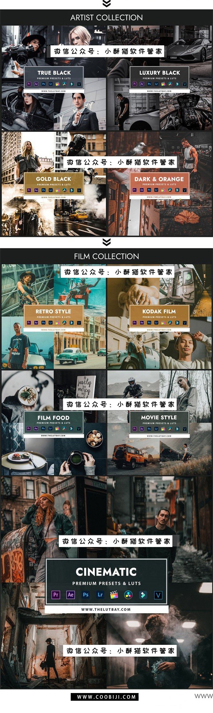 调色预设-600+款PS/LR预设TheLutBay-Lightroom+APP滤镜及LUT视频预设终极大合集 The Ultimate Bundle插图3小新卖蜡笔